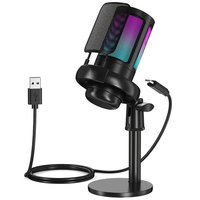 Professional Studio USB Microphone for PC Streaming Gaming YouTube Video Singing Gaming Recording PS4 RGB Anti-Spray Microfon