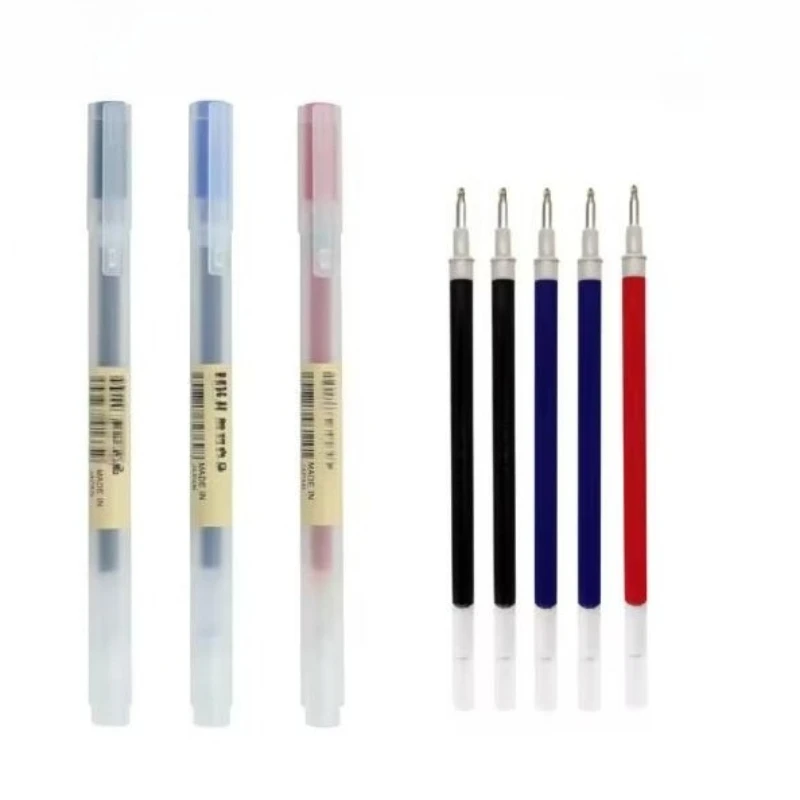 

0.38/0.5mm MUJIs Gel Pen Black/Red/Blue Ink refills Japan Color Pen Office School Ballpoint Pen Japanese Kawaii Stationery