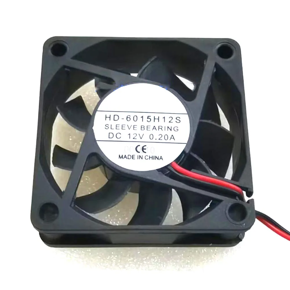 Cooling Fan HD-6015H12S DC12V 0.20A 2Lines