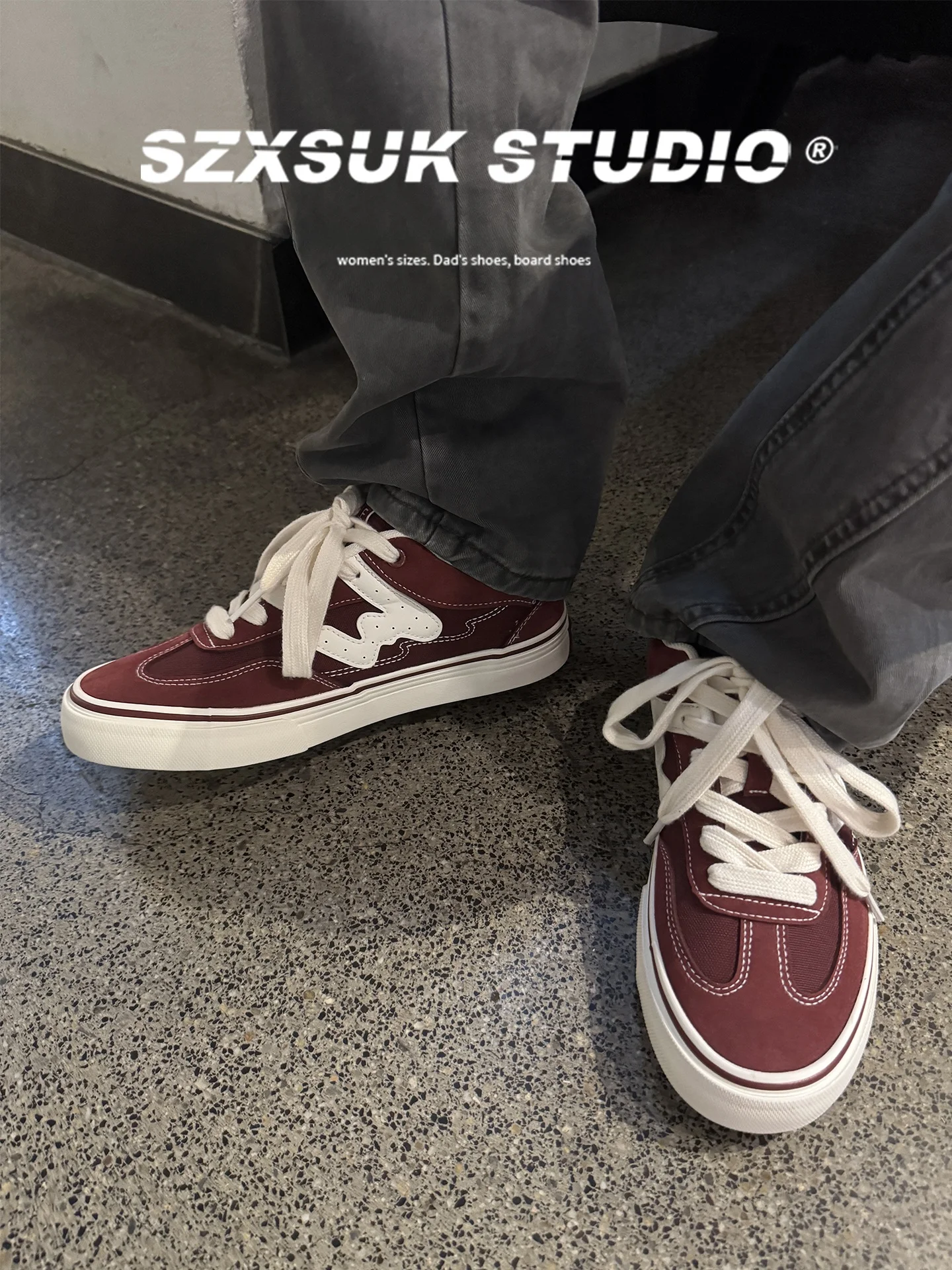 

Мужские кеды SZXSUK из холщовой ткани винного цвета в американском ретро-стиле, низкие, повседневные, износостойкие, с резиновой подошвой