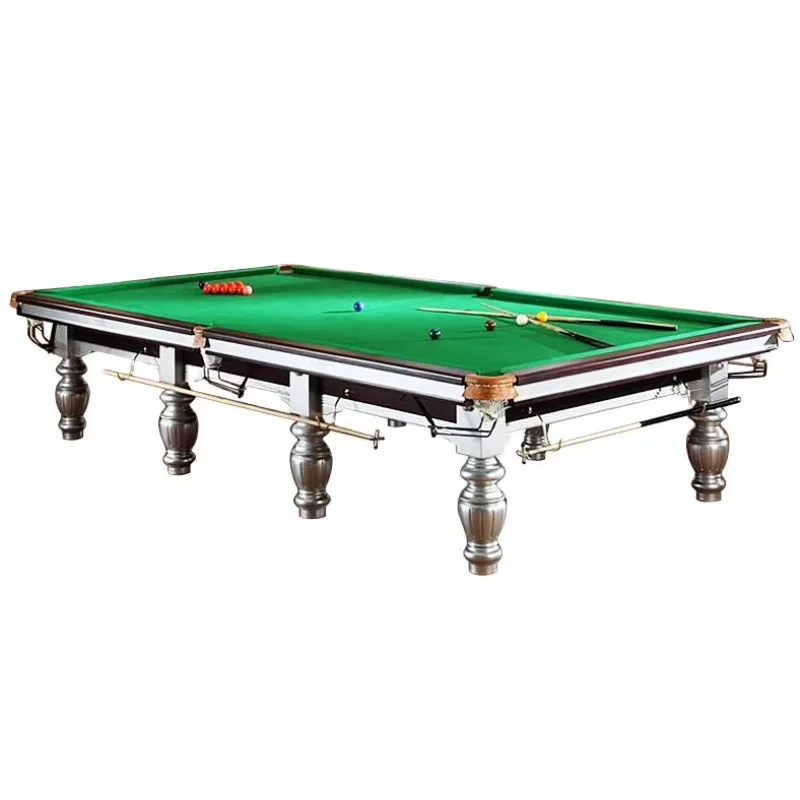 High Quality 12 Feet Solid Wood Slate Pool Table Factory Direct Supply Good Load Bearing Not Easy to Deform for Snooker Sport