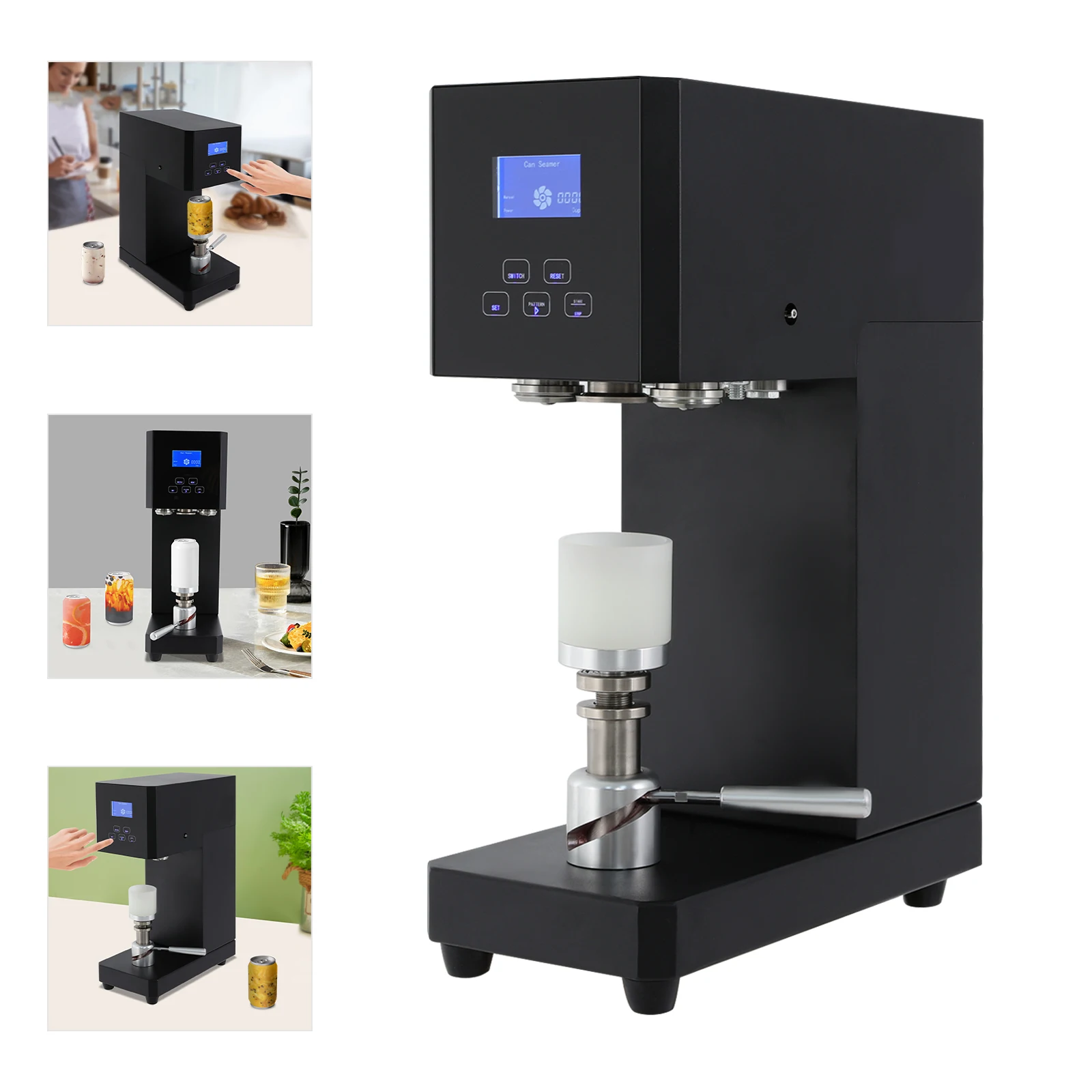 

Commercial Soda Can Sealer, Automatic Can Sealer Machine with Smart Counter & LED Display, 370W Cup Can Sealing Machine