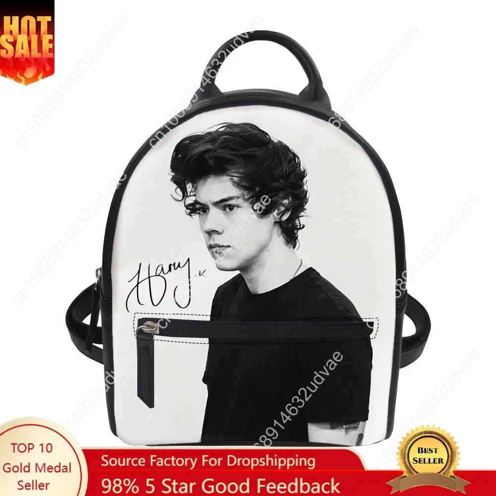 H-Harry Styles Backpack Purse Women Child Schoolbags Personalized Double Shoulder Bag High Quality Daypack Leather Bag Gift