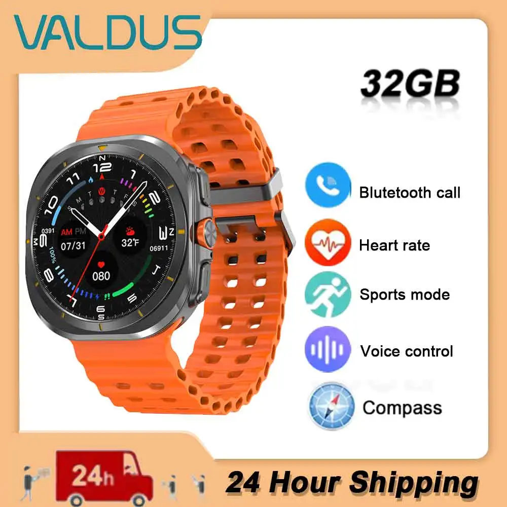 VALDUS Smartwatch DT Watch Ultra 7 32GB Memory Bluetooth Call Compass Heart Rate Fitness Sport Men Women Smart Watch For Samsung