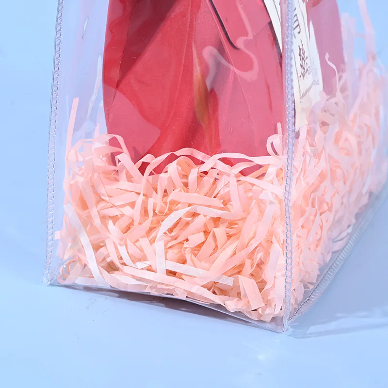 1 Pieces New Heart Portable Transparent PVC Tote Bag Ornament Wedding Candy Gift Bag Plastic Cosmetics Bag Jelly Bag Gift Bag