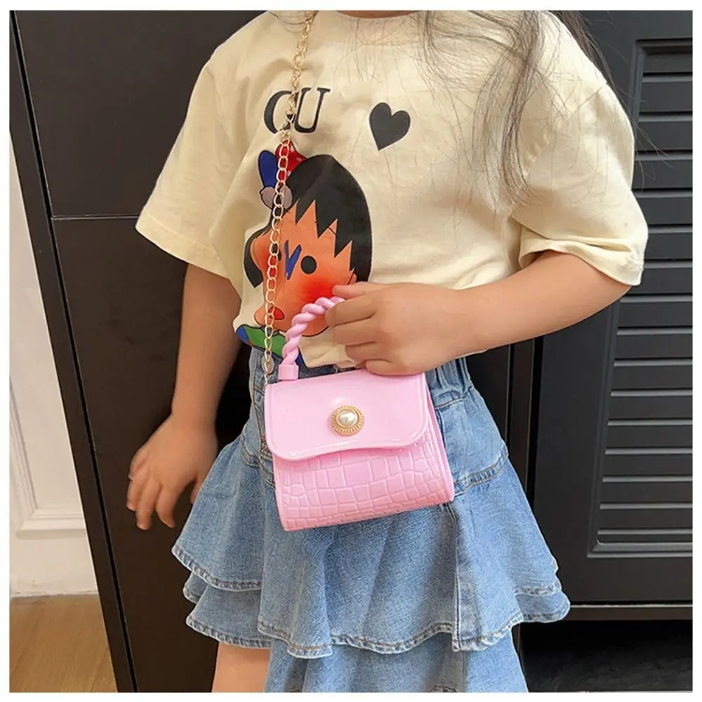 

Cute Mini Crossbody Bag PVC Pearl Handbag Jelly Bag Girls