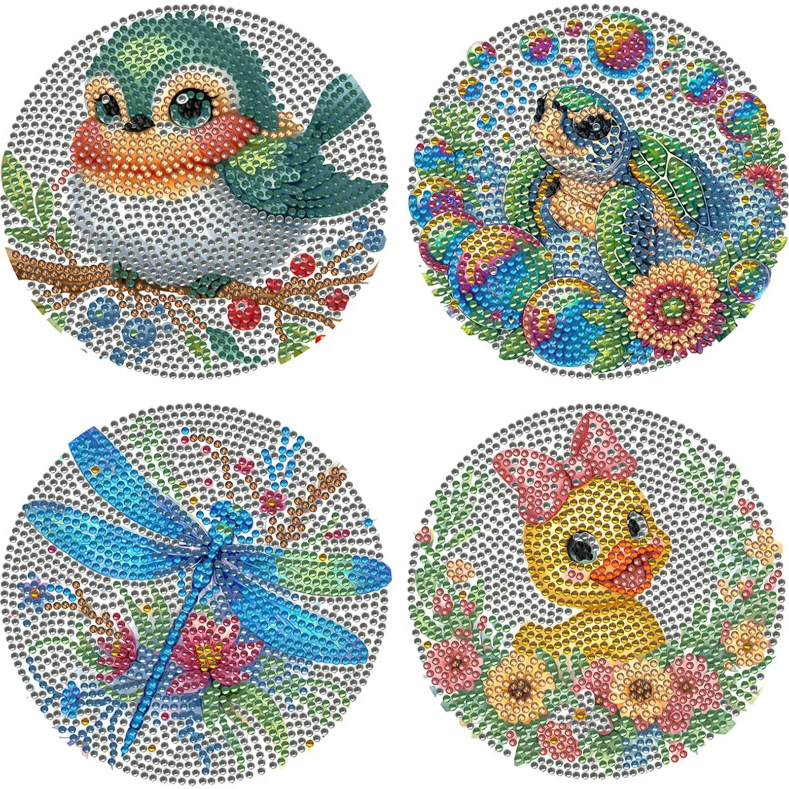 

Коврики для алмазной вышивки с круглым узором, противоскользящие подставки под тарелки со стразами для взрослых