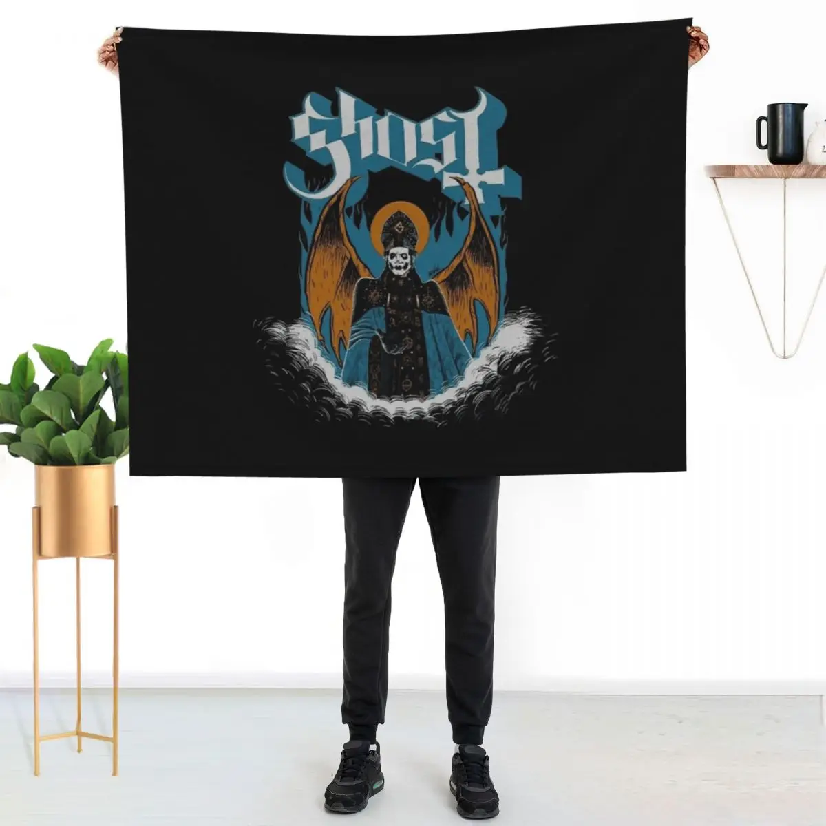 Papa-Emeritus Throw Blanket heavy to sleep Luxury Designer Flannels Loose Vintage For Baby Blankets