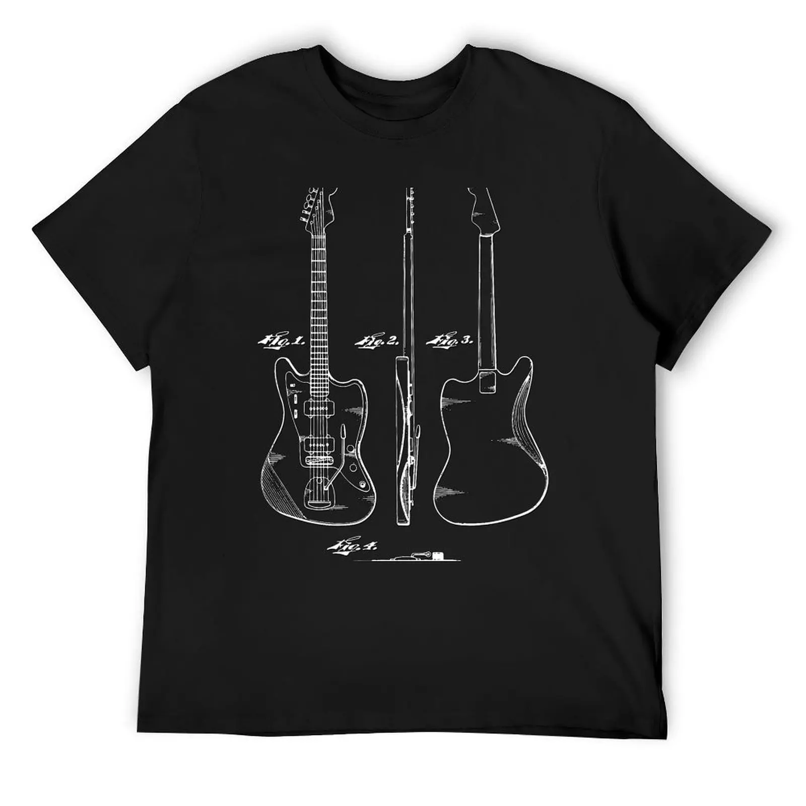 Guitar Patent Drawing (fj1-2022-09) T-Shirt vintage t shirts essential t shirt vintage boys animal print tee shirts for men