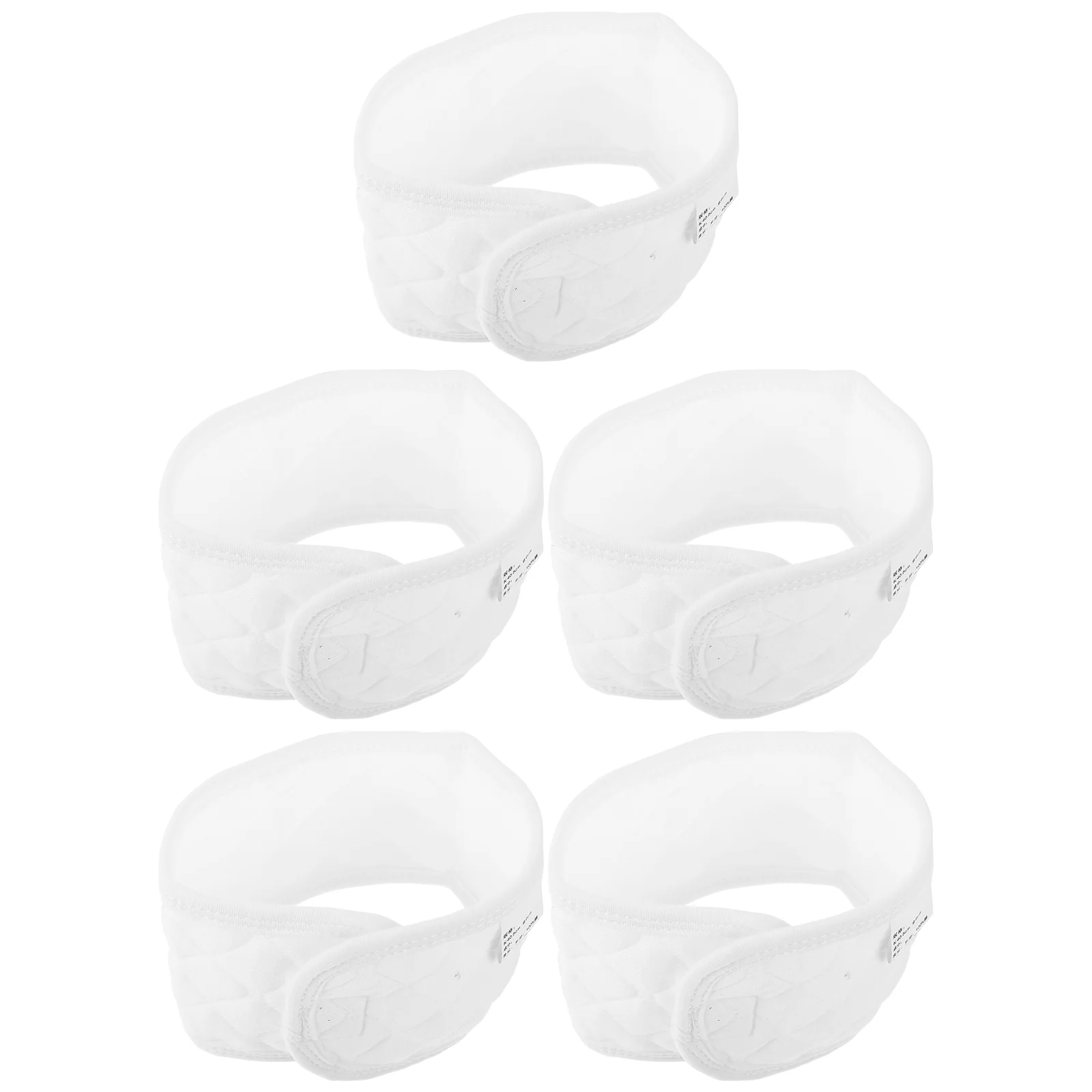 

5pcs Pure Color Baby Navel Belts Belly Belts Double Layers Navel Bands (White) Infant Belly Bands