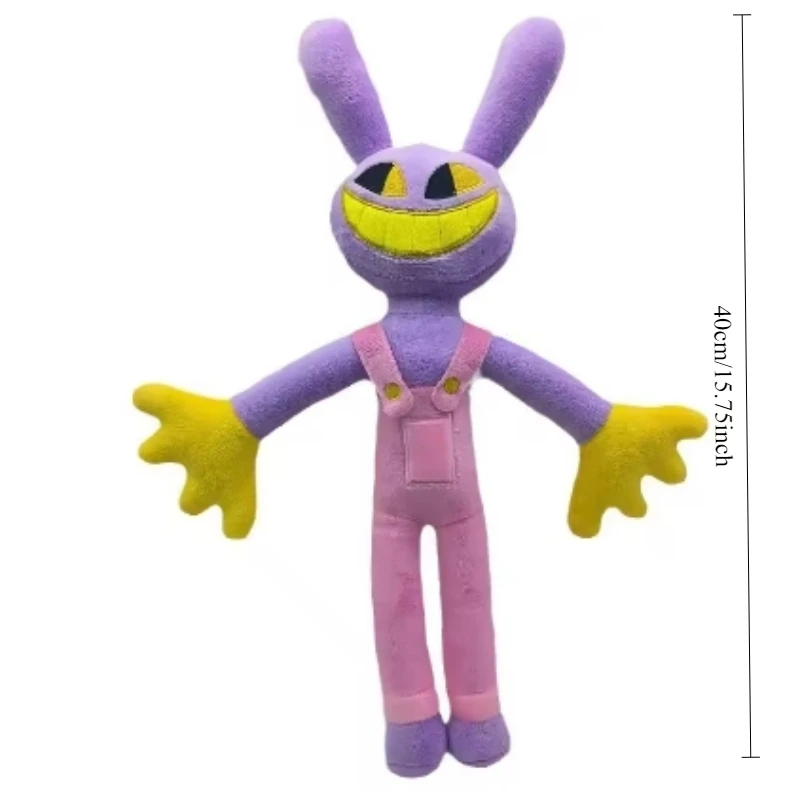 25CM Amazing Digital Doll Circus Maid Jax Plush Magical Rabbit Clown Cartoon Periphery Suitable Fans Home Collection Decoration image 3