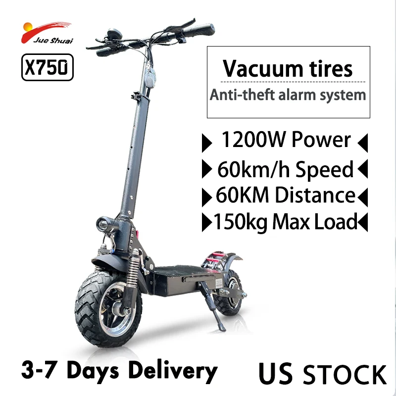 Foldable Scooter for Adults with Turn Signal &Remote Key 40 MPH Top Speed 40 Miles Range 1200W Motor E-Scooter Disc Brake