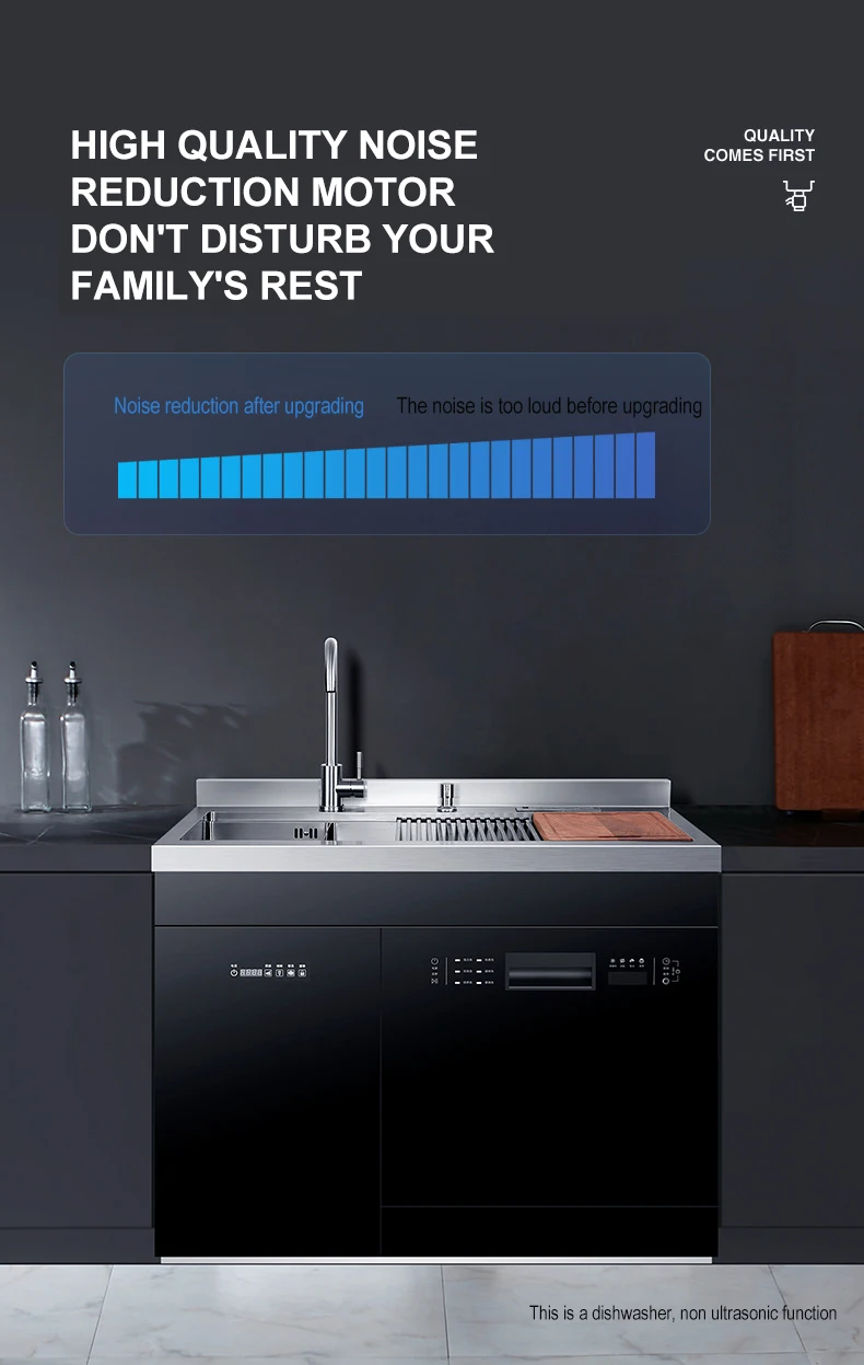 Integrated Sink Dishwasher Fully Automatic Large-capacity Multi-functional Sink Dishwasher Powerful Kitchen Cleaning Household