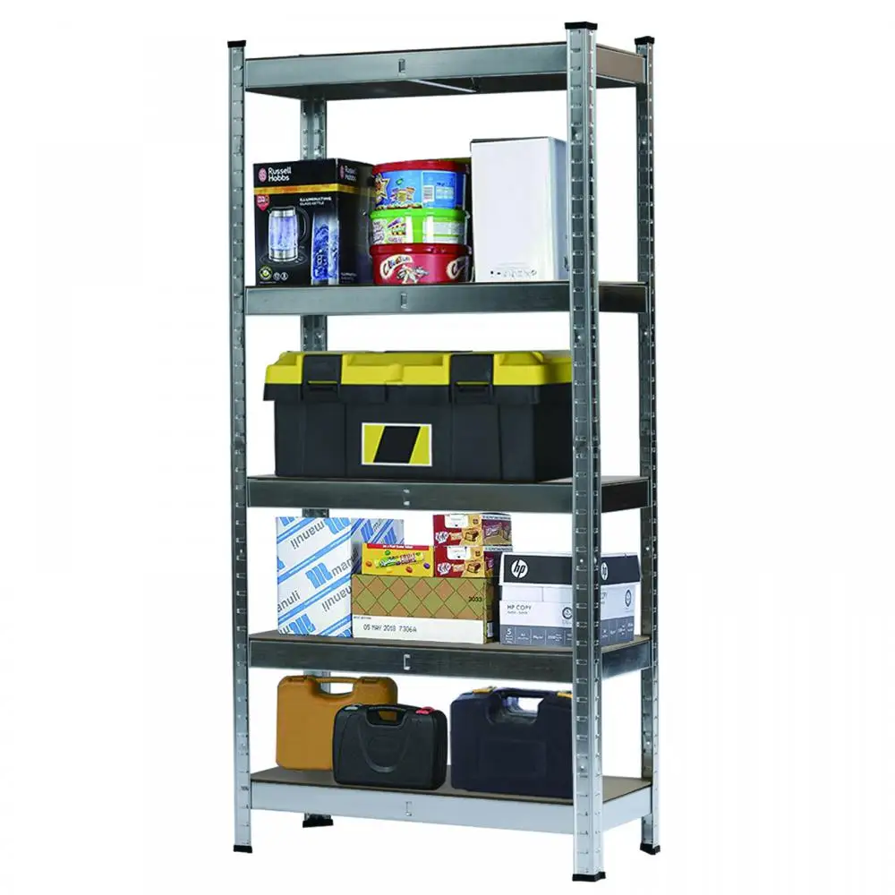 5 Tier Metal Galvanized Shelving Rack Standing Storage Shelving Unit Heavy Duty Organizer For Kitchen Living Room Flower Stand