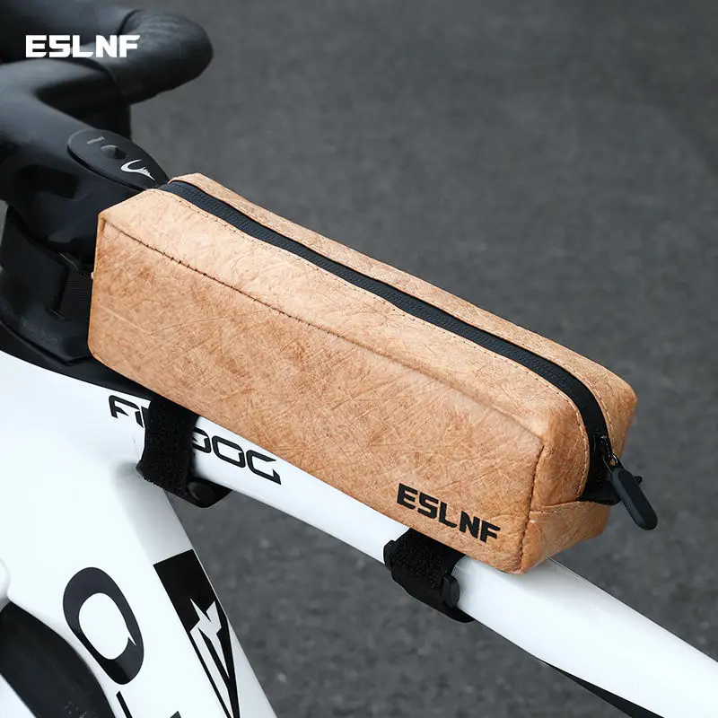 ESLNF Bicycle Front Beam Bag & Top Tube Bag Set - Head Tube Phone Pouch Included - Mountain & Road Bike Cycling Accessories Pack