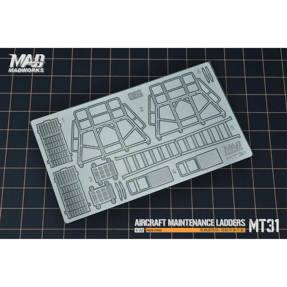 MADWORKS MT31 1/72 سلالم صيانة الطائرات المعدنية المحفورة بالصور-نموذج طائرة بناء هواية لتقوم بها بنفسك الملحقات