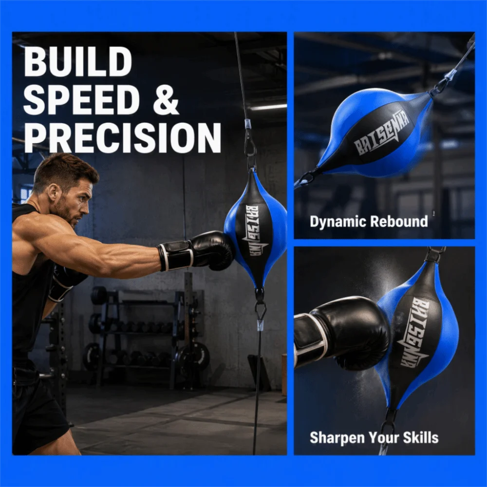 5pcs Pull Rope Hanging Type Boxing Speed Ball PU Outer Material Two Tone Color Option Hanging Boxing Ball Punching Training Ball
