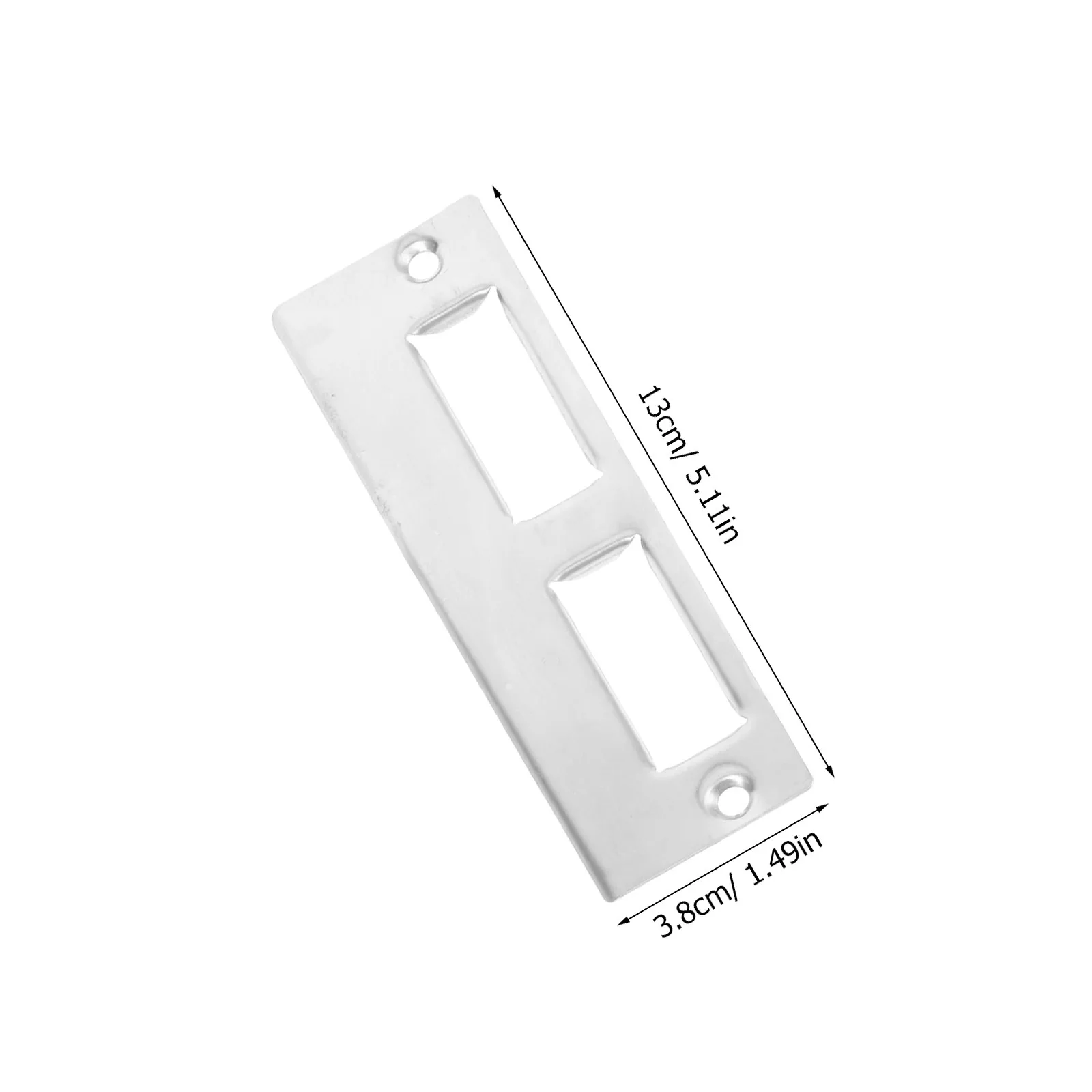 2Sets Door Lock Strike Plates Metal Iron Reliable Security Plate with Finish for Deadbolt Reinforcement