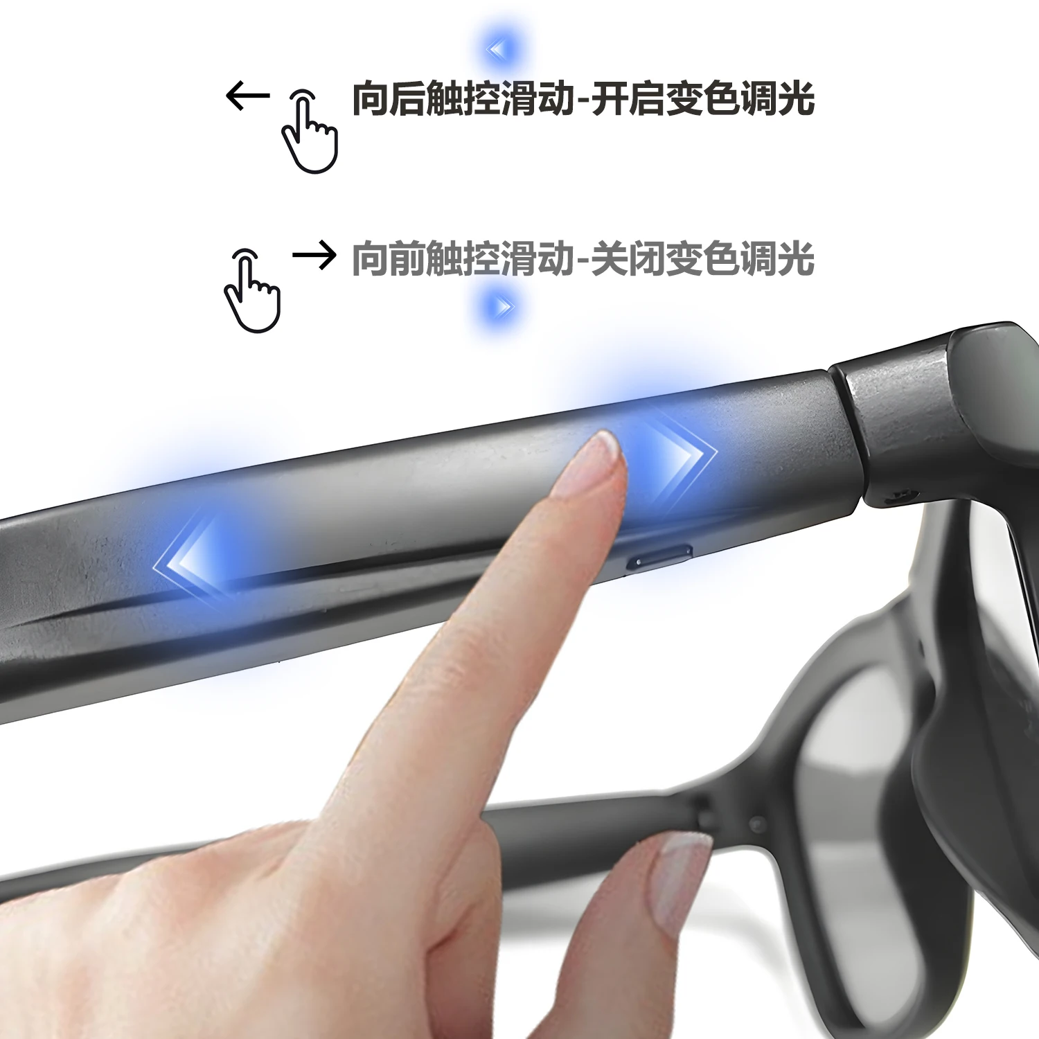 OnePlusSmart Glasses AI Translation Slide Touch Color Change UV Protection Sunglasses Bluetooth Call Music Glasses For All