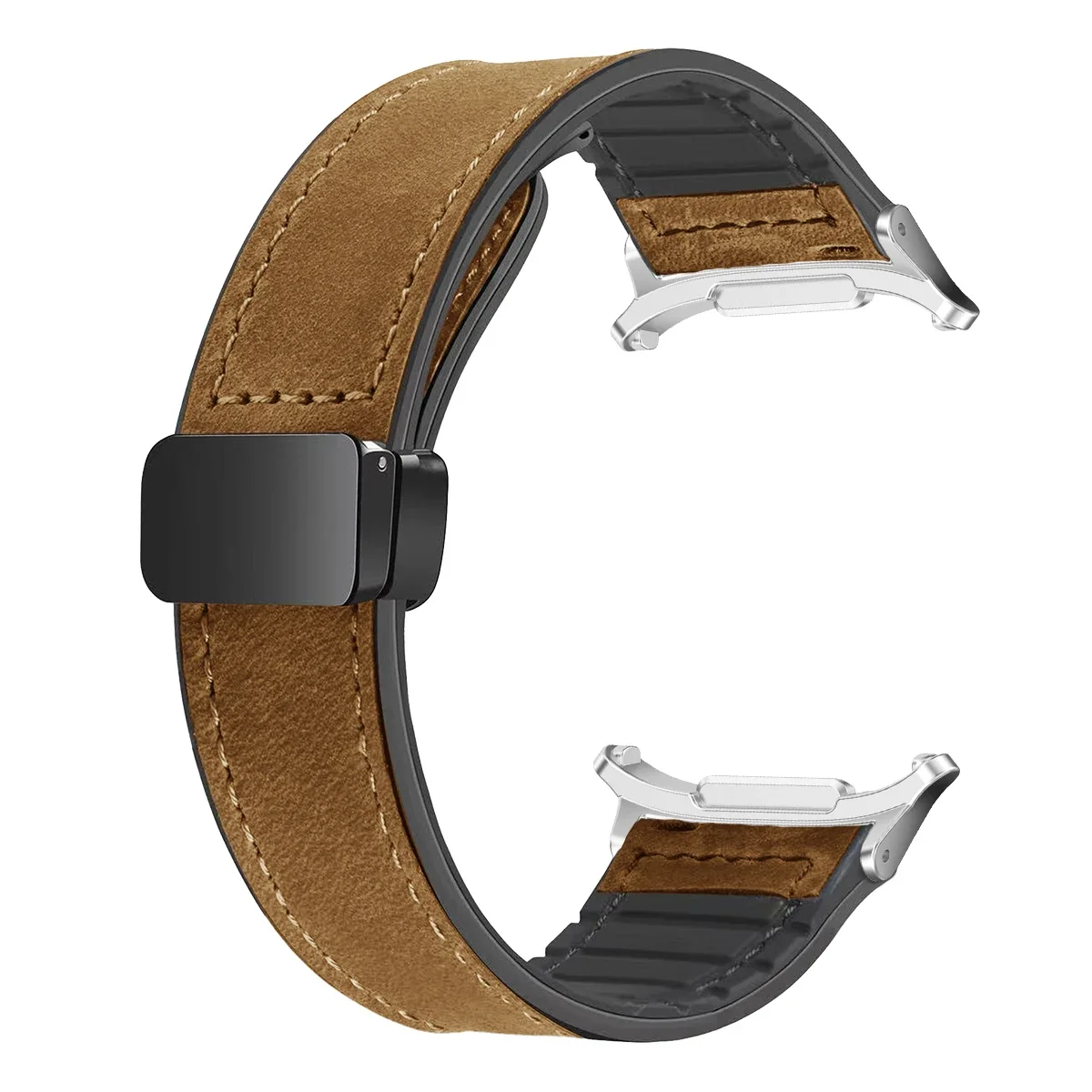 حزام مغناطيسي لساعة سامسونج جالاكسي 7 الترا 47 ملم من جلد البولي يوريثان لساعة جالاكسي 7 الترا ملحقات بديلة