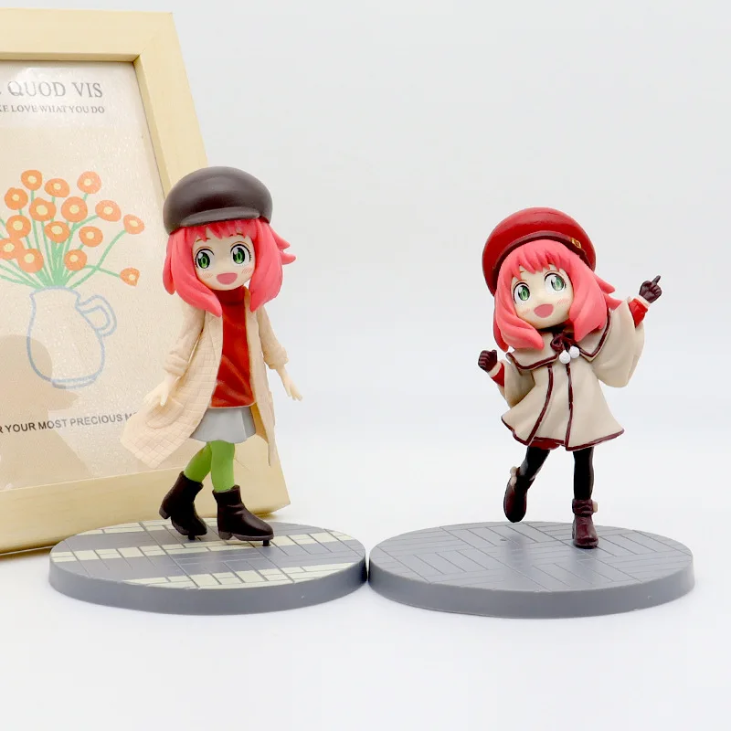 Anime SPY×FAMILY 패션 전문가 Anya Forger 동상 모델.PVC 소재.데스크탑 장식 컬렉션 수제 모델.장난감 선물