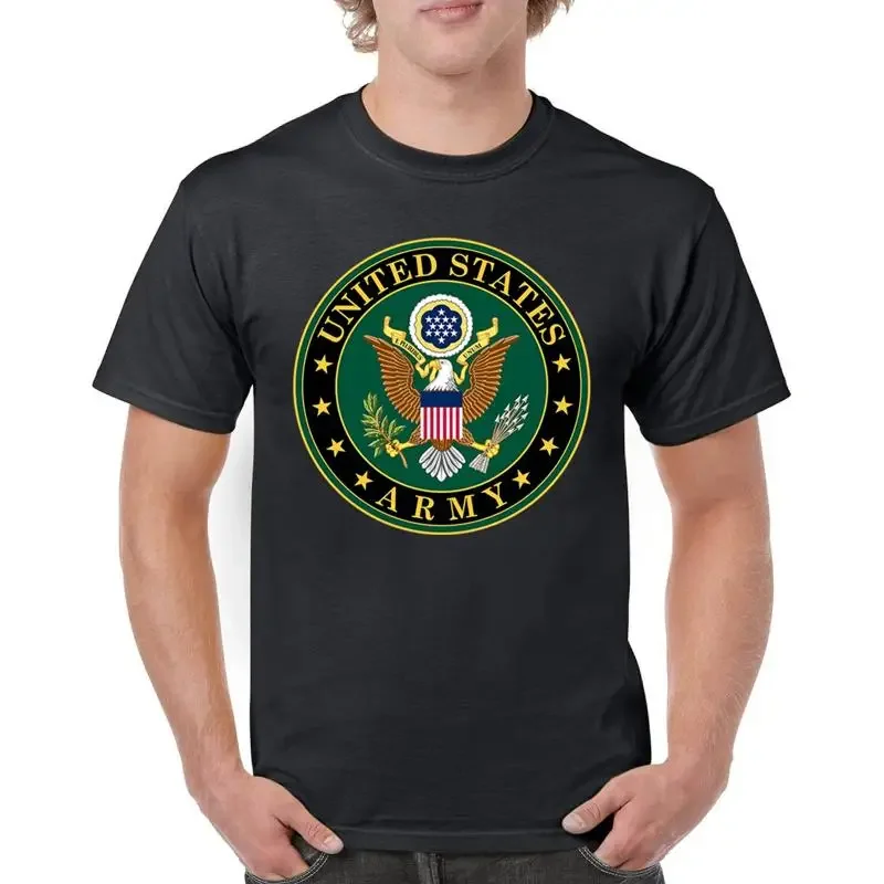 T-shirt avec emblème de l'armée des États-Unis, insigne militaire pour vétéran DD 214 pour hommes