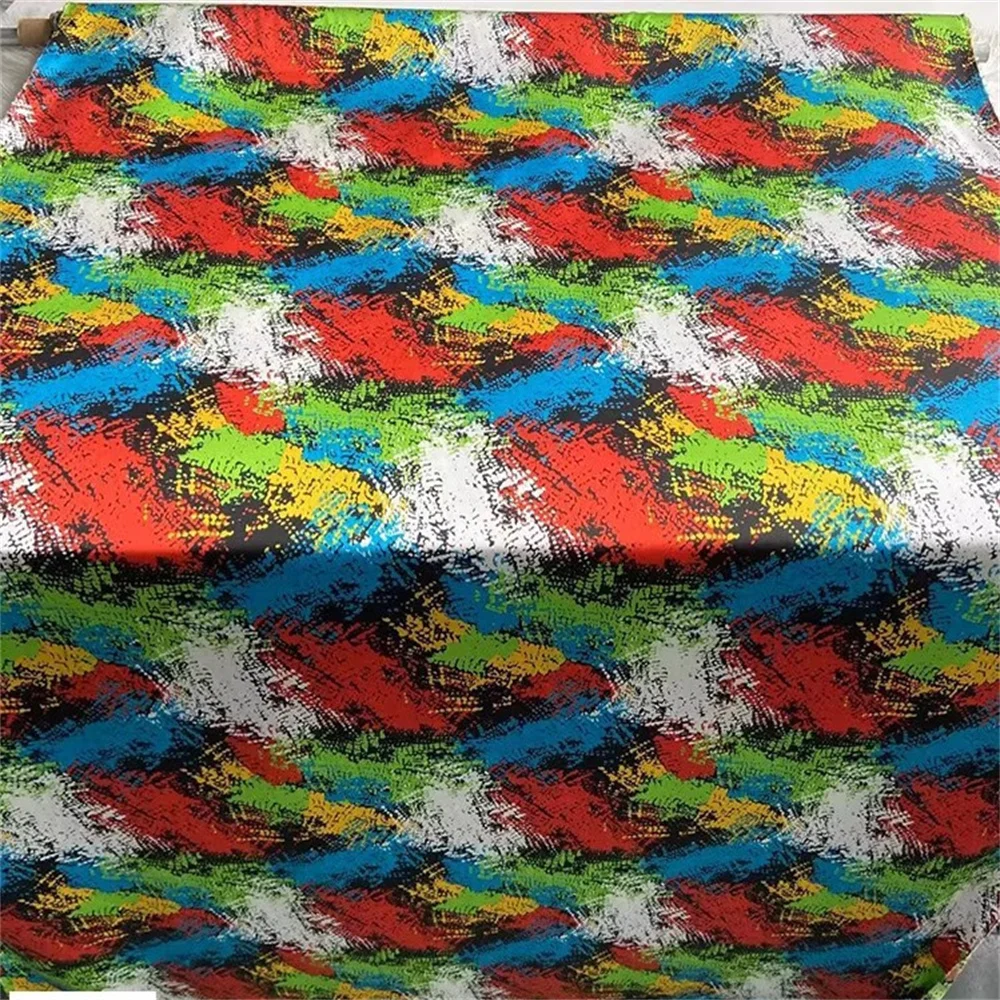 Colorful Shiny Organic Hot Sale Silk Spandex Satin Fabric Elastic Amazing Design for Lady Cloth Dress Pajama