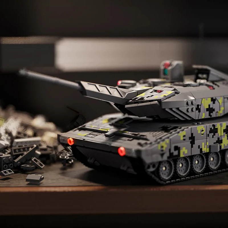 Blocos de construção técnicos militares kf51 panzer, tanque pesado do exército da segunda guerra mundial, 4 figuras, kit de modelo de tijolo, presentes para adultos e crianças, 2235 peças