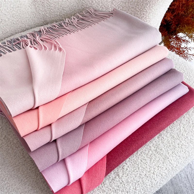 

New 40 Color Winter Scarf for Women Long Warm Cashmere Scarves Hijab Solid Lady Shawl Wrap Pashmina Bandana Stoles 70X190Cm