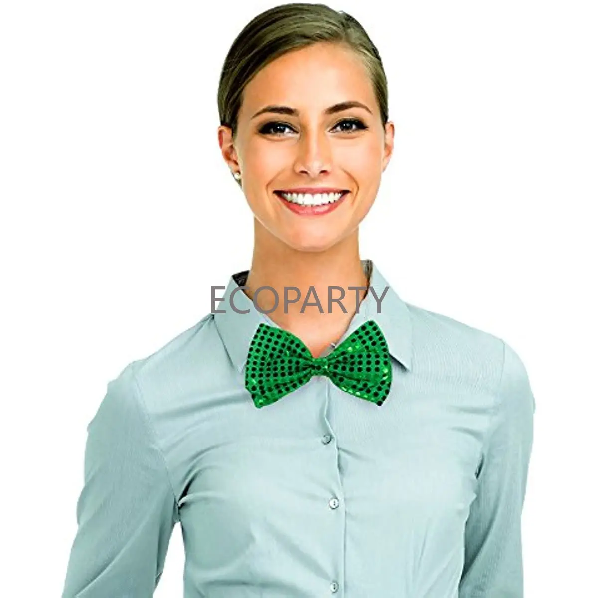 Novelties St. Patrick’s Day Sequin Bow Tie  Green sets accessories for women men casual cosplay props