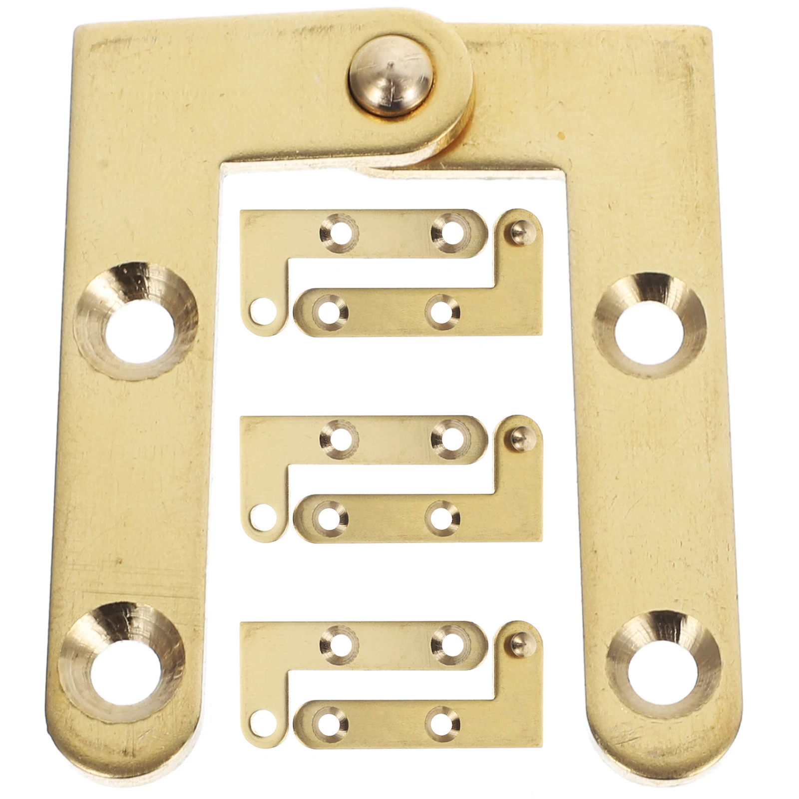

4 Sets Copper Hinges 360 Degree Rotatable Pivot Door Hardware Hidden Doors Smooth Durable Wooden Aluminum Cabinet Home Office