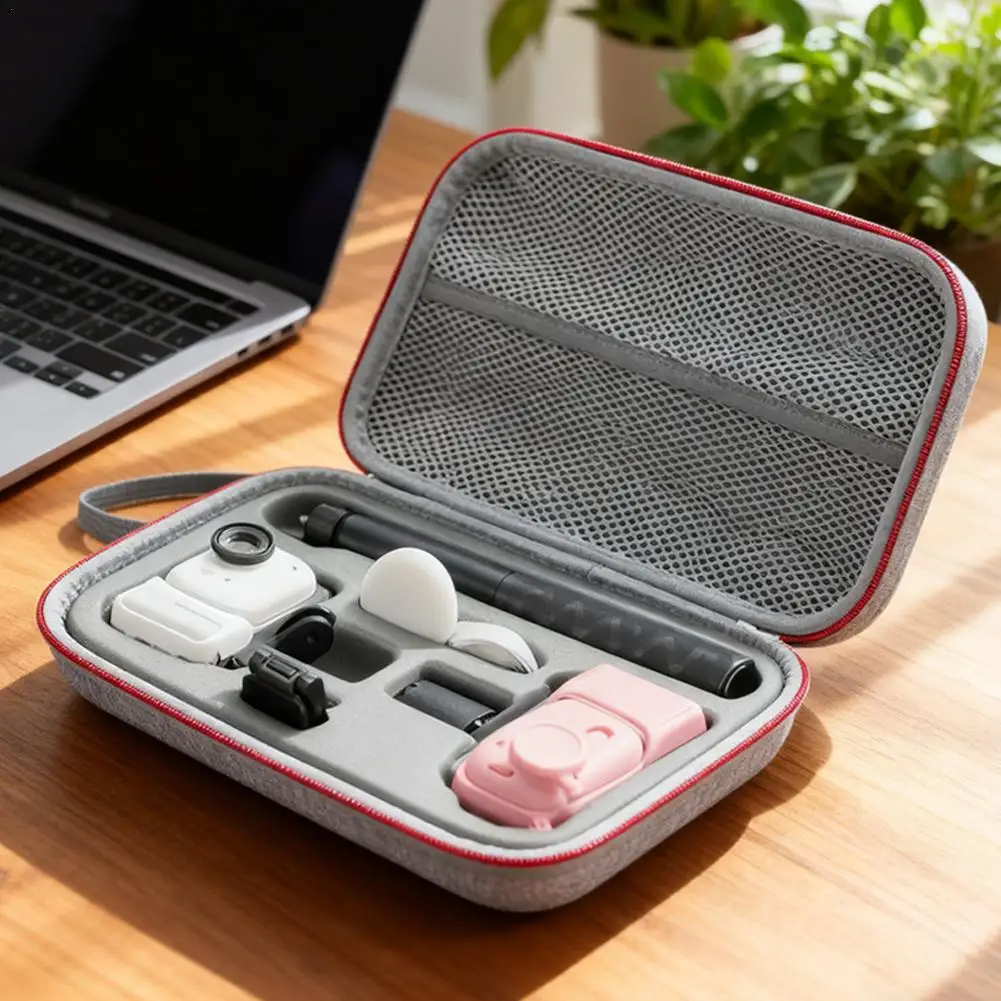 

For Insta 360 GO Ultra Carrying Case Hard Shell Bag Travel Case With Camera Cage Compartment Handbag Box For Camera Accessories