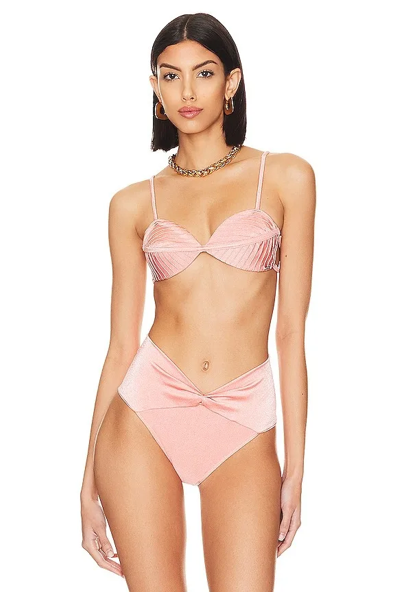 Traje de baño de manga larga para mujer, Bikini con abertura y falda larga, diseño elegante, color Beige, novedad de verano, 2023