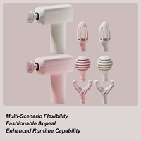 Muscle Massager Fascia Relaxation Machine Rechargeable Quiet Muscle Massager with 4 Heads for Gym Sports Home Travel Workplace