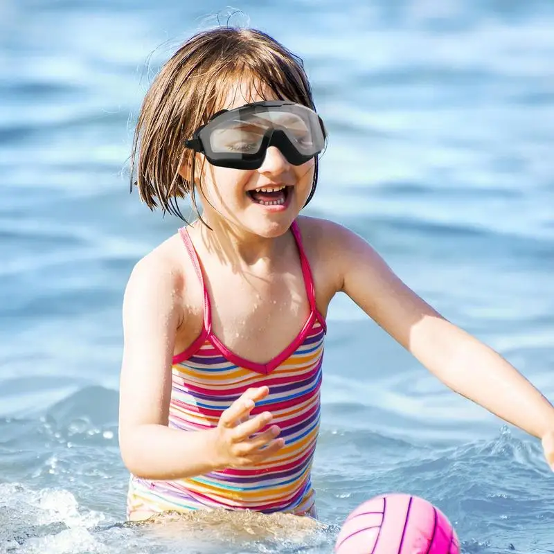 Gafas de natación antivaho para niños, gafas de natación sin fugas, vista amplia, capa de silicona Extra, visión clara, protección completa, No