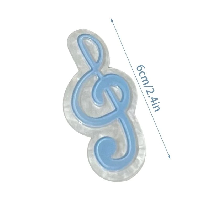 652f Traceless Musicnote Hairclip Candy Color Sice Pin