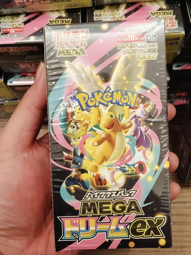KaYou Pokémon M2A Jogo de Cartas Colecionáveis Caixa de Booster Mega Ex Versão Japonesa Caixa Original Chamas Fantasmagóricas Mega Lucario
