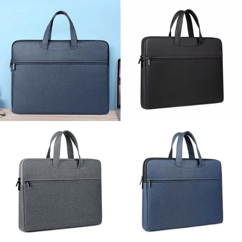 Waterproof Large Capacity Business Briefcase Shockproof File Paper Organizer Zipper Storage Handbag Portable Document Laptop Bag