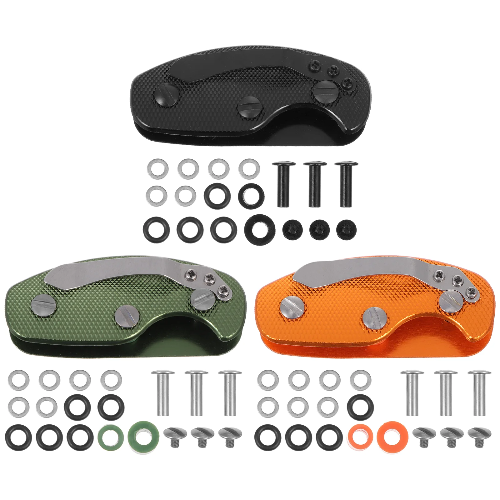 

3 Sets Back Organizer Pocket Keys Holder for Keychain outside Carry Carabiner Tool