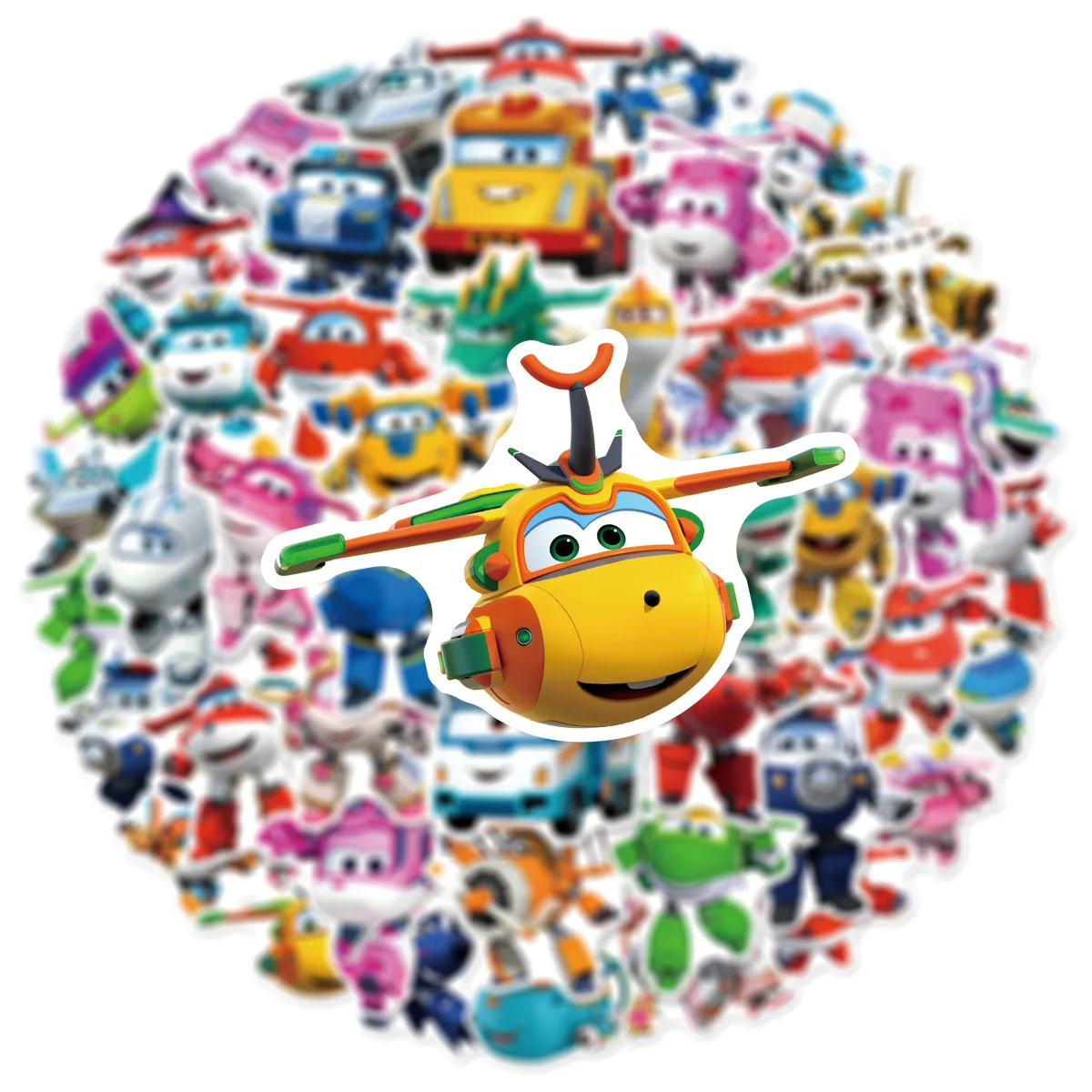 50 pièces mignon Super avion Graffiti autocollants téléphone ordinateur portable tasse d'eau enfants cahier papeterie récompense autocollants