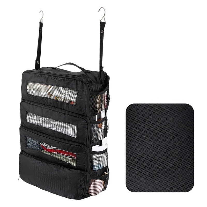 Suitcase Organizer High-capacity Travel Luggage Organizer Hanging Shelve Packing Cube Closet Collapsible Hanging Storage Bags