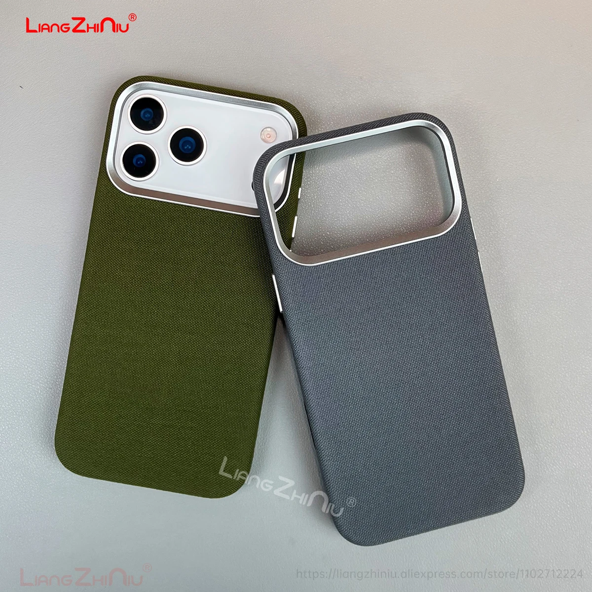 For Iphone 17 Pro Max 17 Pro 17 Air Magnetic Case Magsafe Charging Woven Textured Ballistic Nylon Cover (With Camera Button)