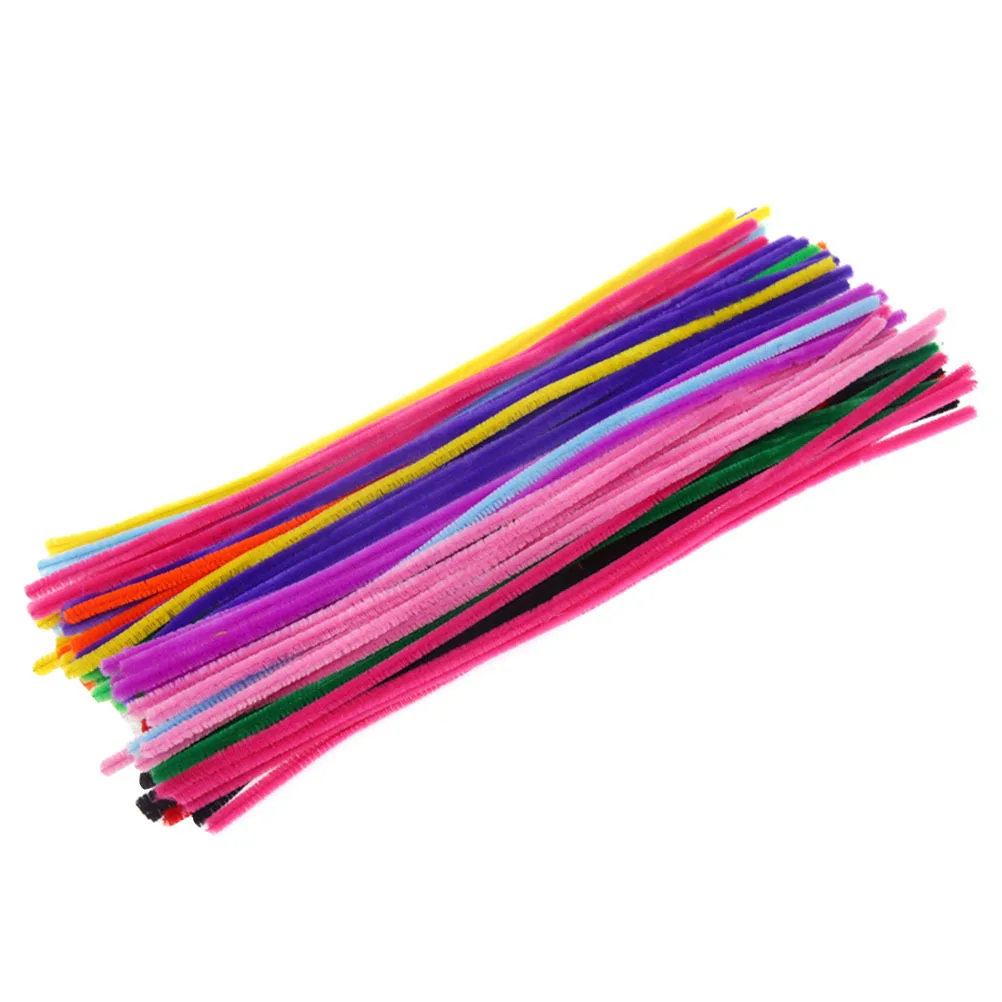100 Stück Chenille-Stiele für Kinder, zum Basteln, drehbare Stäbchen, DIY-Kunstherstellung, Tierschwanz, Cartoon-Formen, handgefertigtes Aktivitätsset für Kinder