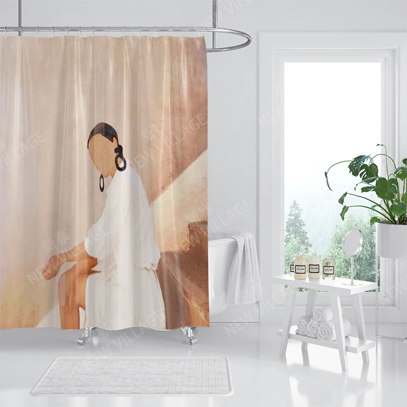 Waterproof fabric shower curtains Bathroom curtain accessories Bath curtain shower 180x200cm 240*200 modern boho Nordic decor