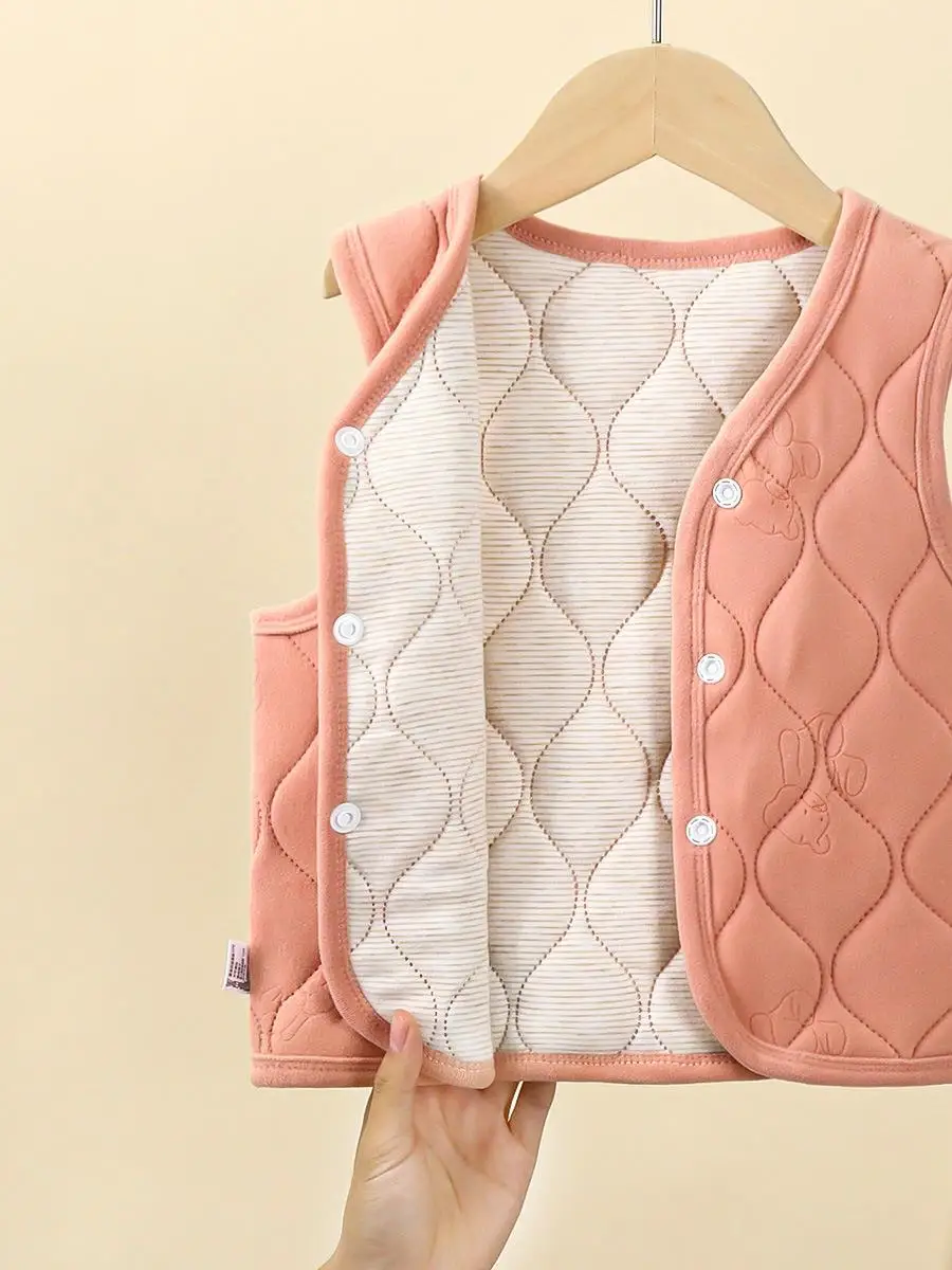 Children's Winter Thiened Warm Cotton Jaet Inner  Casual Faionable Princ Sle Long Sve Zipper Closure Cart...