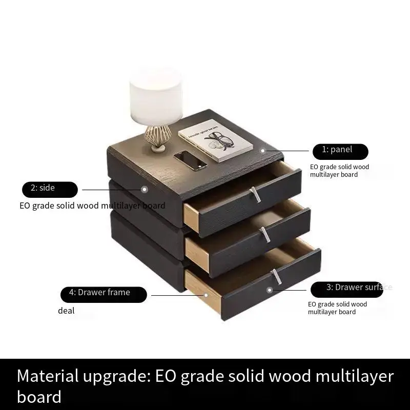 Moderner Luxus-Nachttisch aus massivem Holz, einzigartiges Design, Nachttisch für Schlafzimmer, Esszimmer, Hotel, Wohnzimmer, Wohnmöbel, verstellbar