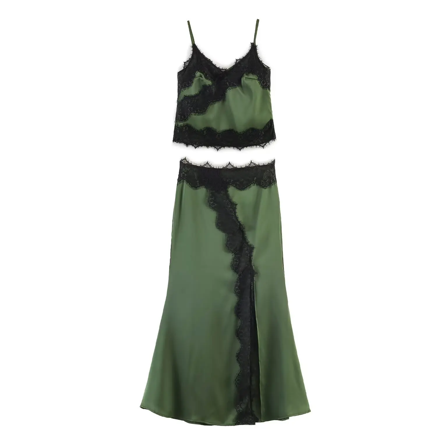 

Dave&di Women's Lace Camisole Top And Skirt Set New Two Piece Set Women's Suit Ropa Mujer