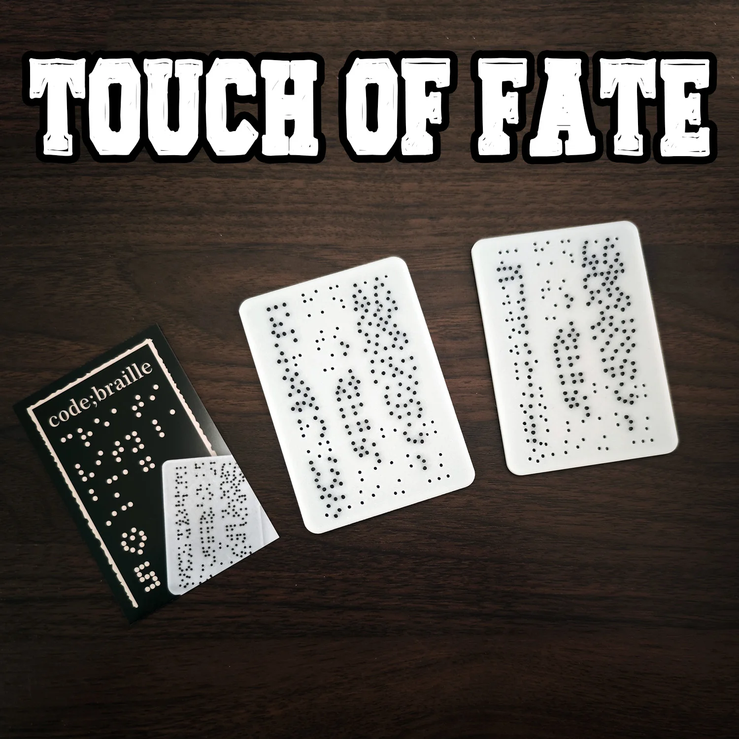 Touch of Fate Magic Tricks Creative Braille-themed Card Prediction Magia Close-up Street Illusions Gimmicks Mentalism Props