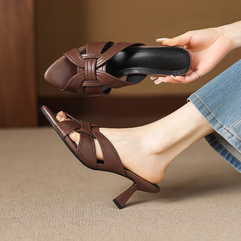 new-summer-women-sandals-split-leather-shoes-for-women-peep-toe-thin-heel-shoes-narrow-band-women-slippers-high-heel-daily-shoes