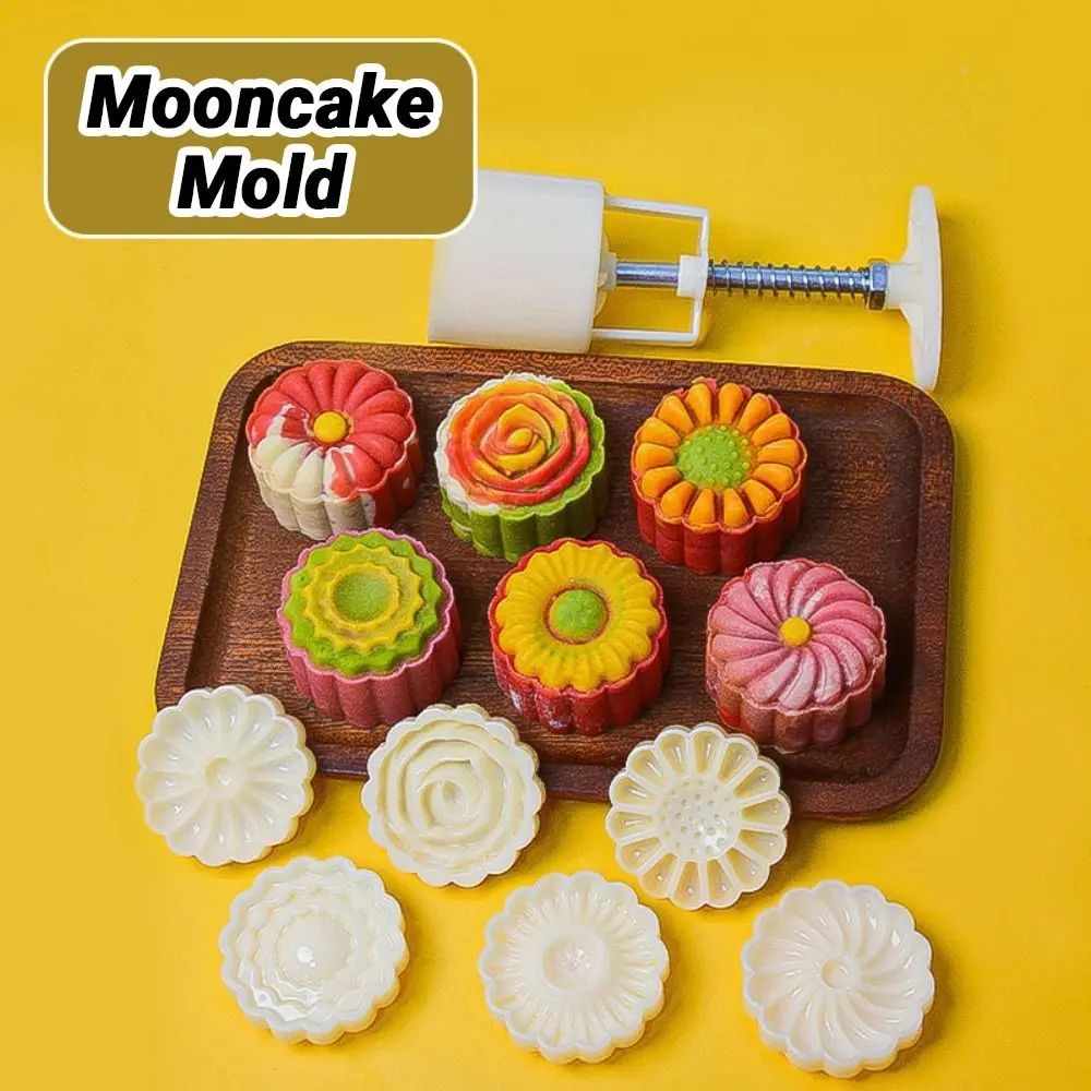 

Baking Tools 3D Pattern Mooncake Mold Mini 50g Hand-pressed Mold Bakeware Reusable Pastries Dessert Mold Fondant Decoration